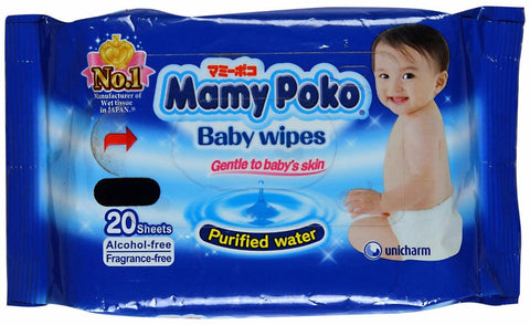 Mamy Poko Baby Wipes - 20 sheets